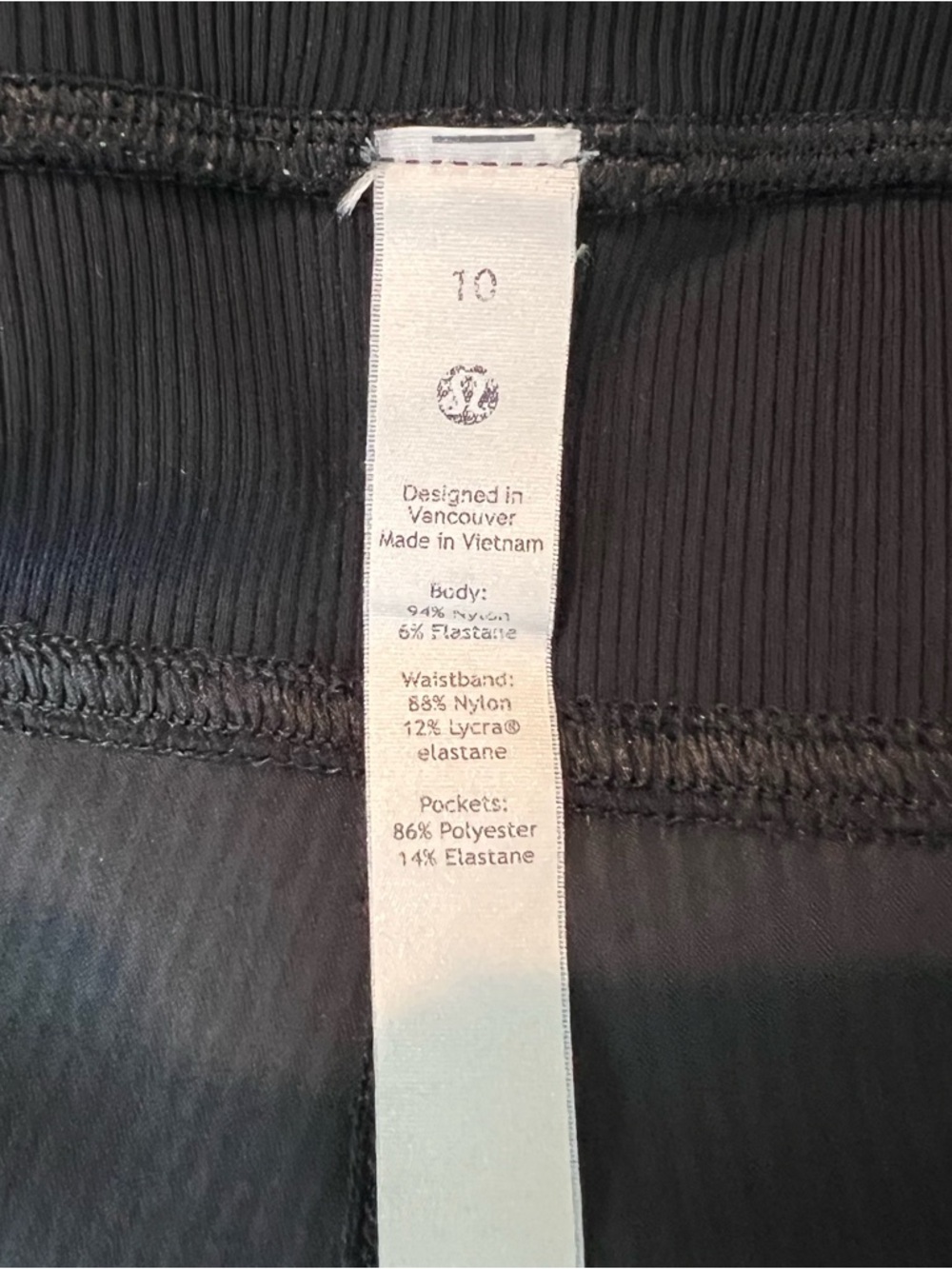 Lululemon Dance Studio Black Grey Stripe Rib Cuff Mid Rise Joggers 10 - Picture 6 of 6